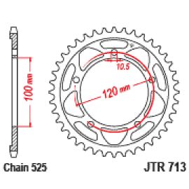 Corona JT Sprockets JTR713 de acero