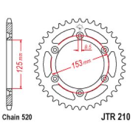 Corona JT Sprockets JTR210 de acero