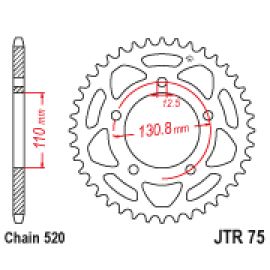 Corona JT Sprockets JTR75 de acero