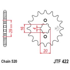 Piñón JT Sprockets de acero JTF422