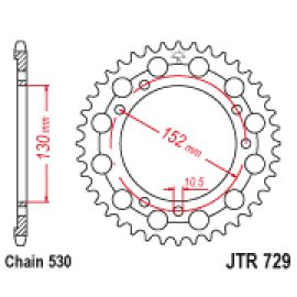 Couronne JT Sprockets JTR729 en acier