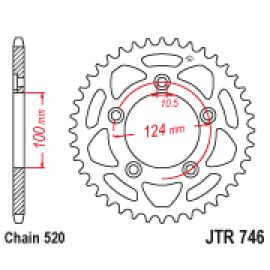 Couronne JT Sprockets JTR746 en acier