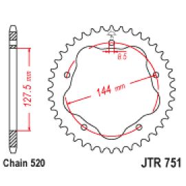 Corona JT Sprockets JTR751 de acero