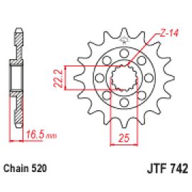 Piñón JT Sprockets de acero JTF742