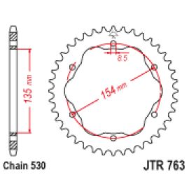 Couronne JT Sprockets JTR763 en acier