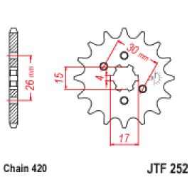 Pignon en acier JT Sprockets JTF252