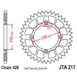 Couronne JT Sprockets JTA217 en aluminium