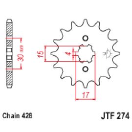 Pignon en acier JT Sprockets JTF274