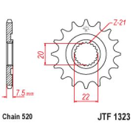 Pignon en acier JT Sprockets JTF1323