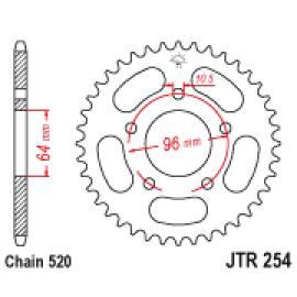 Couronne JT Sprockets JTR254 en acier