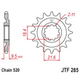 Pignon en acier JT Sprockets JTF285