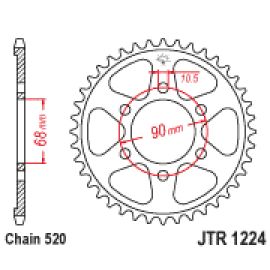 Couronne JT Sprockets JTR1224 en acier