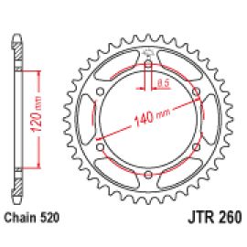 Corona JT Sprockets JTR260 de acero