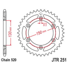 Couronne JT Sprockets JTR251 en acier