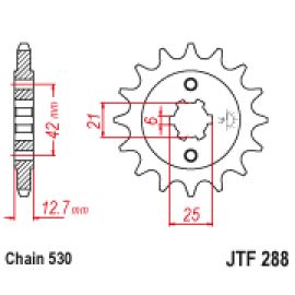 Piñón JT Sprockets de acero JTF288