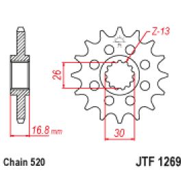 Piñón JT Sprockets de acero JTF1269