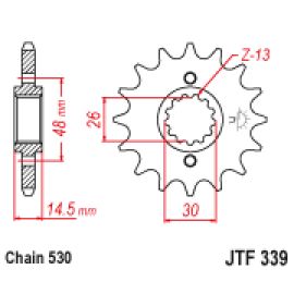 Pignon en acier JT Sprockets JTF339