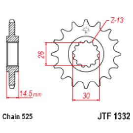 Piñón JT Sprockets de acero JTF1332