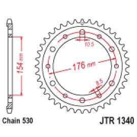 Couronne JT Sprockets JTR1340 en acier