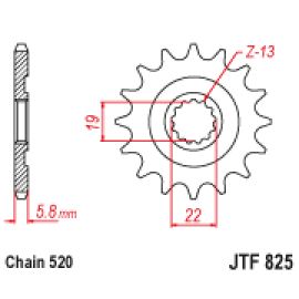Pignon en acier JT Sprockets JTF825