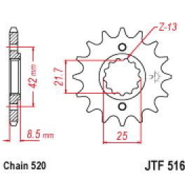 Pignon en acier JT Sprockets JTF516