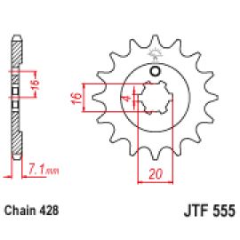 Piñón JT Sprockets de acero JTF555