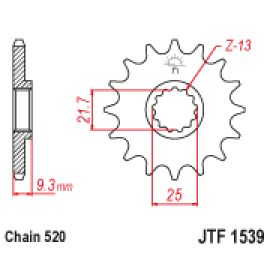 Pignon en acier JT Sprockets JTF1539