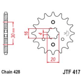 Pignon en acier JT Sprockets JTF417