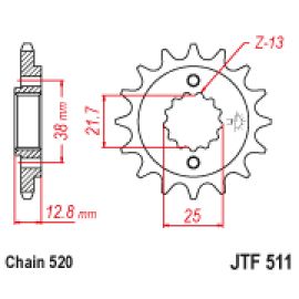 Piñón JT Sprockets de acero JTF511