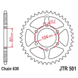 Corona JT Sprockets JTR501 de acero