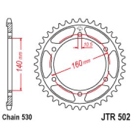 Corona JT Sprockets JTR502 de acero