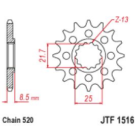 Piñón JT Sprockets de acero JTF1516