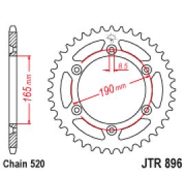 Coroa de aço JT Sprockets JTR896