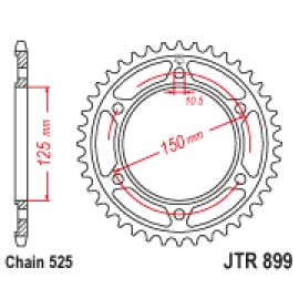 Corona JT Sprockets JTR899 de acero