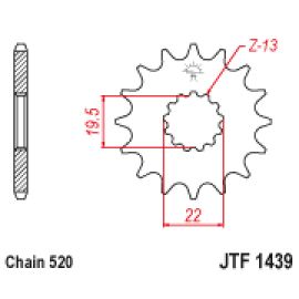 Piñón JT Sprockets de acero JTF1439