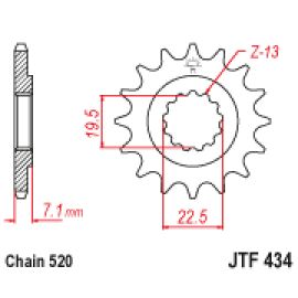 Pignon en acier JT Sprockets JTF434