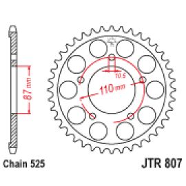 Corona JT Sprockets JTR807 de acero