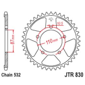 Corona JT Sprockets JTR830 de acero