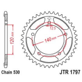 Corona JT Sprockets JTR1797 de acero