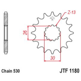 Pignon en acier JT Sprockets JTF1180