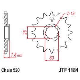 Pignon en acier JT Sprockets JTF1184