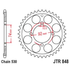 Corona JT Sprockets JTR848 de acero