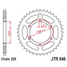 Corona JT Sprockets JTR846 de acero