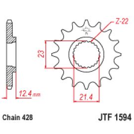 Pignon en acier JT Sprockets JTF1594
