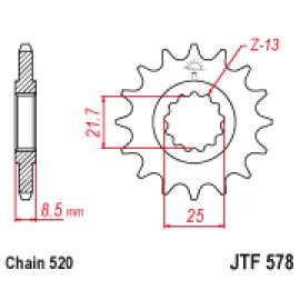 Pignon en acier JT Sprockets JTF578