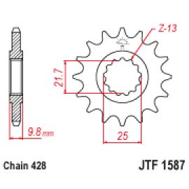 Piñón JT Sprockets de acero JTF1587