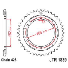 Corona JT Sprockets JTR1839 de acero