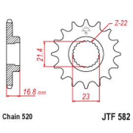 Piñón JT Sprockets de acero JTF582