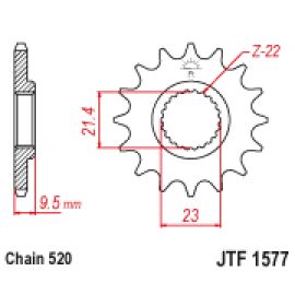 Piñón JT Sprockets de acero JTF1577