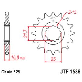 Piñón JT Sprockets de acero JTF1586